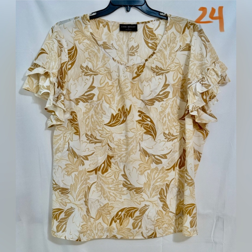 Lane Bryant Multicolored Ruffled Blouse